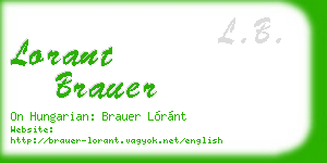 lorant brauer business card