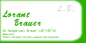 lorant brauer business card